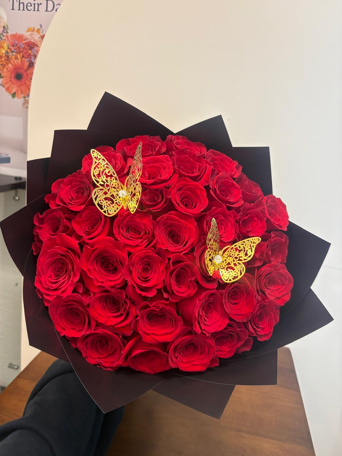 Luxe Red Butterflies